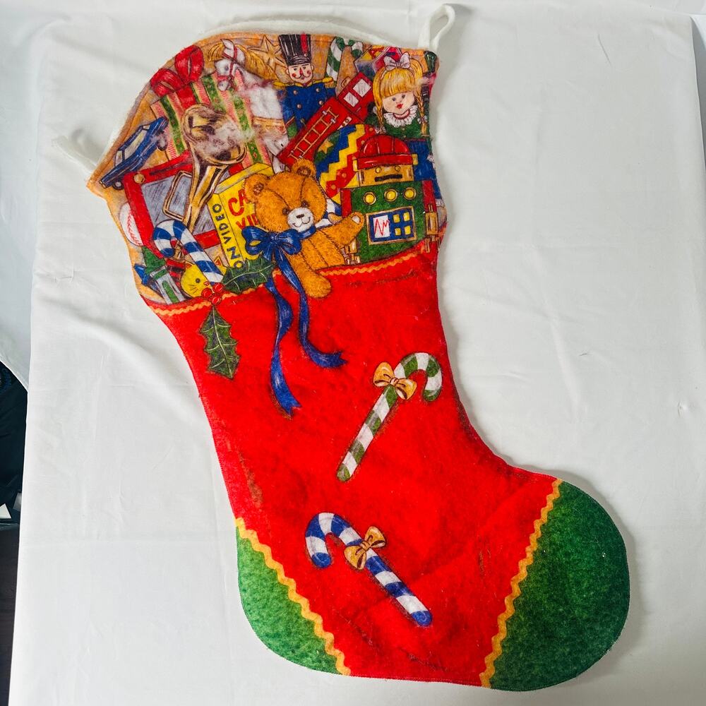 Vintage Oversized Large Holiday Christmas Stocking